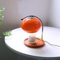 thumbnail image 4 of Lampe Chauffe-Bougie Aromathérapie Chauffe-Bougie à Intensité Réglable Rétro Décorative Fondoir de Bougie d'Aromathérapie Lampe de Fusion pour Chambre Bureau Assiette Ronde (Orange), 4 of 7