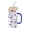 B, variant on WIFKLSIIPG Heat Glass Cup with Straw 400ML Suitable for Cold Drinks Juice Milk Including Lid Glass Texture Suitable for Various Beverages