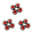 thumbnail image 1 of Baohd 1/2/3/5 RC Wheel Rim Tires Reliable and High-Performance for Wltoys K969 K989 P929 128 Scale Buggy Hobby Red 3PCS, 1 of 1