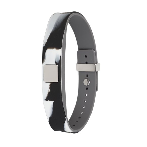 XYCCA Bracelet de Sport Antistatique en Silicone Doux Étanche Équilibre d'Énergie Ion Négatif Réglable Noir et Blanc-082203
