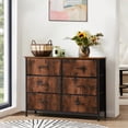 thumbnail image 2 of EDX Commode à 6 Tiroirs pour Chambre, Tour d'Organisation de Rangement en Tissu, Armoire, Brun Rustique, 2 of 7