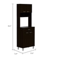 thumbnail image 3 of TUHOME Della 60 Kitchen Pantry Engineered Wood Pantries in  Black, 3 of 13