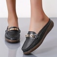thumbnail image 4 of Mules à Enfiler Mocassins Penny pour Femmes 2025 Mode Décontractée Cuir Plateforme Marche Plates Demi-Mules Sandales, 4 of 6