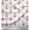 thumbnail image 1 of Soimoi Georgette Viscose Fabric Leaves & Floral Block Printed Fabric 1 Yard 42 Inch Wide, 1 of 3