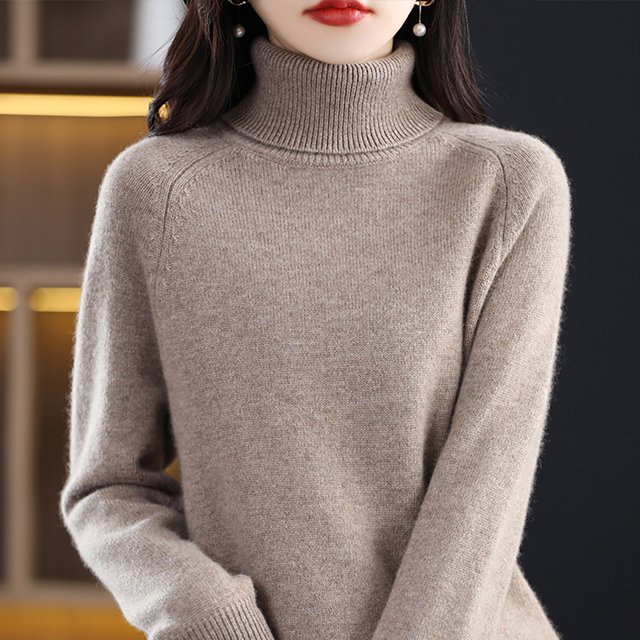 IMENGL Chandail en Laine Col Roulé Première Ligne, Jaune 2TG, Taille m-2TG