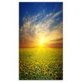 thumbnail image 2 of Beauty Sunset over Sunflowers Field - Floral Canvas Art Print, 2 of 3
