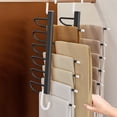 thumbnail image 1 of BRELIL Folding Clothes Hanger, Stainless Steel Trouser Rack, Multi Layer Storage Telescopic Hanger, Horizontal Vertical Two Hanging Drying Rack for Closet Bedroom Laundry Balcony, 1 of 6