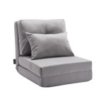 VEVOR Convertible Flip Chair with 5 Adjustable Position Folding Floor Lazy Sofa Gray