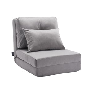 VEVOR Convertible Flip Chair with 5 Adjustable Position Folding Floor Lazy Sofa Gray