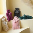 thumbnail image 2 of Hot Water Bag Rubber Inner Tank Large Water Injection Port with Plush Cover Autumn Winter Water Refill Hand Warm Water Bag, 2 of 8