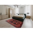 thumbnail image 4 of Ahgly Company Tapis d'Intérieur Rectangulaire Traditionnel Brun Châtaignier, 5' x 7', 4 of 6