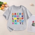 thumbnail image 3 of MEZZALL T-Shirt Décontracté pour Enfant Manches Courtes Col Rond Imprimé Dessin Animé Confortable Polyvalent Quotidien pour Tout-Petit, Gris, 8-9 Ans, 3 of 4