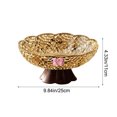 thumbnail image 2 of RKSTN Fruit Plates 9.84 Inches Fruit Plates High Value Lights Pitches Fruit Plates Household Living Room Coffee Table Candy Plates Upscale Snack Plates Placement Plates, 2 of 5
