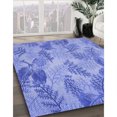 thumbnail image 3 of Ahgly Tapis d'Intérieur Lavable en Machine Carré Transitionnel Bleu Ciel, 7 Pieds Carré, 3 of 7