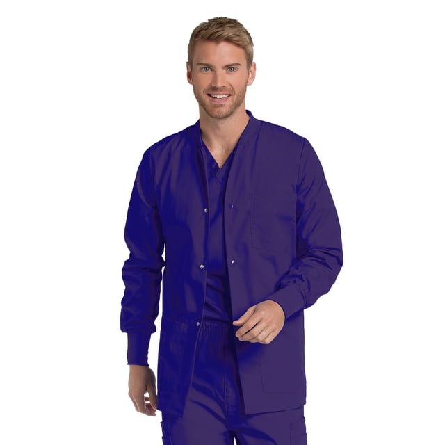 Landau Essentials Vestes de Sarrau à 5 Poches pour Hommes - Coupe Classique Décontractée, Col Ras du Cou, devant à Boutons-Pression, Sarraus d'Échauffement 7551