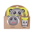 thumbnail image 1 of kurtrusly Kids Tableware Set 5Pcs Baby Bamboo Fiber Cartoon Bowl Animal Dinnerware Set Toddler Cup Spoon Fork, 1 of 9