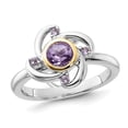 thumbnail image 1 of 1/2 Carat (ctw) Amethyst Flower Ring in Sterling Silver, 1 of 4
