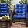 thumbnail image 4 of greendale Home Fashions Coussin de Chaise d'Extérieur à Dossier Haut 44 x 22 Pouces, Ensemble de 2, Bleu, Lot de 2, 4 of 4