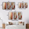 thumbnail image 4 of Designart "Lunar Redemption Abstract in Gold and Red I" Abstract Painting Framed Wall Art Set Of 3 - Gold Modern Frame Gallery Wall Set For Home Decor, 4 of 6