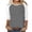 Dark Gray, variant on FNFYFH Raglan Shirts for Women Dressy 3/4 Sleeve Baseball Tee Tunic Crewneck Color Block Shirt Summer Trendy 3/4 Length Sleeve Cute Tops Causal Loose Fit Breathable Top Prime Day Clearance