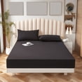 thumbnail image 4 of Danhjin Polyester Fitted Sheet Double Bed Fitted Sheet Piece Non Slip Fixed Bed Cover All Inclusive Mattress Protection Bed Cover Soft Fiber Suitable for Sleeping Naked, 4 of 6