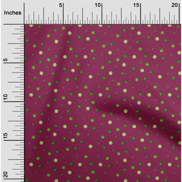 oneOone Cotton Cambric Fabric Lemon Vegetable Print Fabric BTY 56 Inch Wide