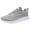 Grey, variant on WEAIXIMIUNG Mens Dress Sneakers Black Leather Men Sports Shoes Fashion New Pattern Solid Flat Bottom Comfortable Lace Up Mesh Breathable Seasonal Casual Shoes