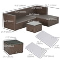 thumbnail image 3 of Outsunny Ensemble de Mobilier de Patio 3 Pcs, Canapé Extérieur en Rotin Tressé, 3 of 10