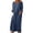 Navy, variant on Kcavykas Long Sleeve Maxi Dress,Mother's Day GiftsFashion Women Summer Casual Full Sleeve Round Neck Solid Linen Long Sleeve Long Dress