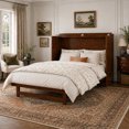 thumbnail image 2 of Northfield Lit Escamotable Moderne en Bois Massif Format Grand avec Matelas, Noyer, 2 of 20