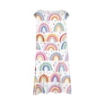 thumbnail image 5 of PMVFHDE Robe Florale Printemps Été pour Filles / Col Rond Sans Manches Tenue Décontractée / Tenue Légère pour Fête pour Tout-Petits à Préadolescents Blanc,8-9, 5 of 5