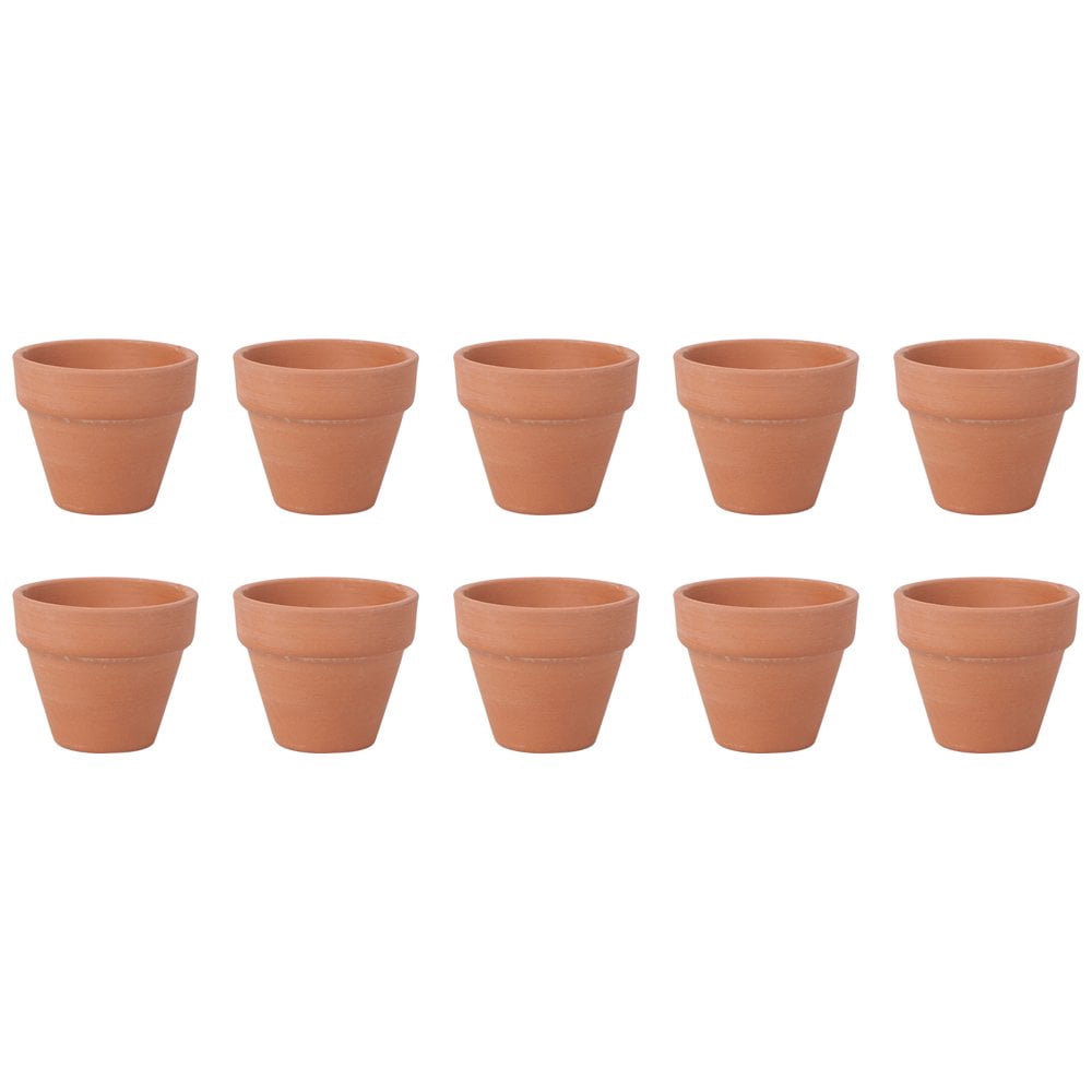 10Pcs 4.5x4cm Small Mini Terracotta Pot Clay Ceramic Pottery Planter Cactus Flower Pots Succulent Nursery Pots Great for Plants Crafts Wedding Favor