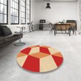 thumbnail image 4 of Ahgly Company Tapis de Zone Carré Lavable en Machine Jaune Orange, 7 Pieds Carré, 4 of 7