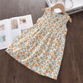 thumbnail image 2 of Kcodviy Robe d'Été pour Filles Robe Décontractée pour Filles Robe Vintage pour Filles Robes de Princesse Sans Manches à Fleurs Chandail de Noël pour Grandes Filles Imprimé Robe de Plage pour Enfants, 2 of 3