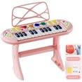thumbnail image 1 of Kids Piano Keyboard  24 Keys Portable Electronic Piano for Beginners  Musical Gift Toy for 3+ Year Old  Pink, 1 of 12