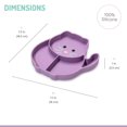 thumbnail image 3 of Assiette avec ventouse en silicone divisée, chat, violet, 3 of 7