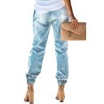 thumbnail image 3 of Joggers pour Femmes Bleu Ciel à Effet Usé avec Cordon de Serrage et Poches, 3 of 8