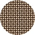 thumbnail image 1 of Ahgly Company Tapis d'Intérieur Lavable en Machine Carré Transitionnel Noir Brun, 3 Pieds Carré, 1 of 7