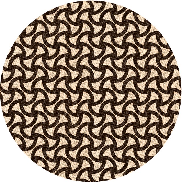 Ahgly Company Tapis d'Intérieur Lavable en Machine Carré Transitionnel Noir Brun, 3 Pieds Carré