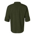 thumbnail image 5 of Kcodviy Mens Spring Loose Stand Mens Pajama Romper Solid Color Pocket Long Mens Shirts Sleeve Pullover Shirt, 5 of 5