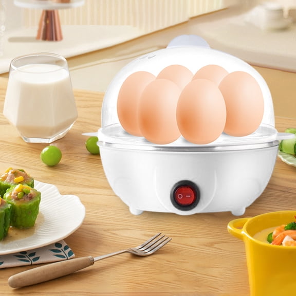 Electric Egg Cooker Mini Stainless Steel Double Layer Boiled Egg Maker for Breakfast and Household Use