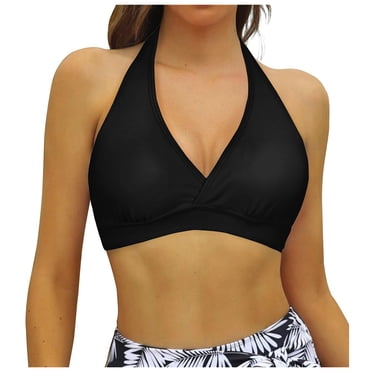2025 Women Lace Up Swimwear Supportive Bikini Tops for Large Bust Tops Underwire Full Coverage Womens SwimTops Bikini Top Push Up Plus Swim Skirt Swim Crop Top Tie Back Bathing Suit