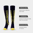 thumbnail image 3 of 6 Paires de Bas de Compression pour Femmes Hommes Circulation 20-30 mmHg Bas de Compression pour Course Infirmière Enflure Voyage Vol, 3 of 8