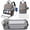Grey, variant on Diaper Bag Backpack, Multifunction Diaper Bag Backpack With Changing Station, USB Charging Port & Foldable Crib, Large Capacity Travel Backpack w/Sunshade&Pacifier Case&Stroller Straps(Red)