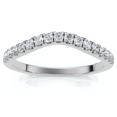 thumbnail image 1 of 1/8ct Curved Diamond Wedding Ring 14K White Gold, 1 of 2