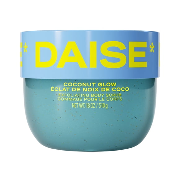 DAISE Exfoliating Body Scrub in Coconut Glow, For Soft Glowing Skin, 18 oz/510 g