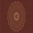 thumbnail image 1 of Ahgly Tapis d'Intérieur Lavable en Machine Carré Acajou Brun, 5 Pieds Carré, 1 of 7