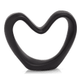 thumbnail image 1 of Bouclair Black Decorative Ceramic Heart Medium, 1 of 10