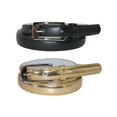 thumbnail image 1 of CTM® Ceinture Mince en Cuir de 3/4 Po pour Robe (Lot de 2 Couleurs) (pour Femmes), 1 of 5