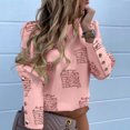 thumbnail image 1 of Mode Décontractée Femmes Col Rond Imprimé Simple Boutonnage Manches Longues Hauts Blouse, 1 of 6